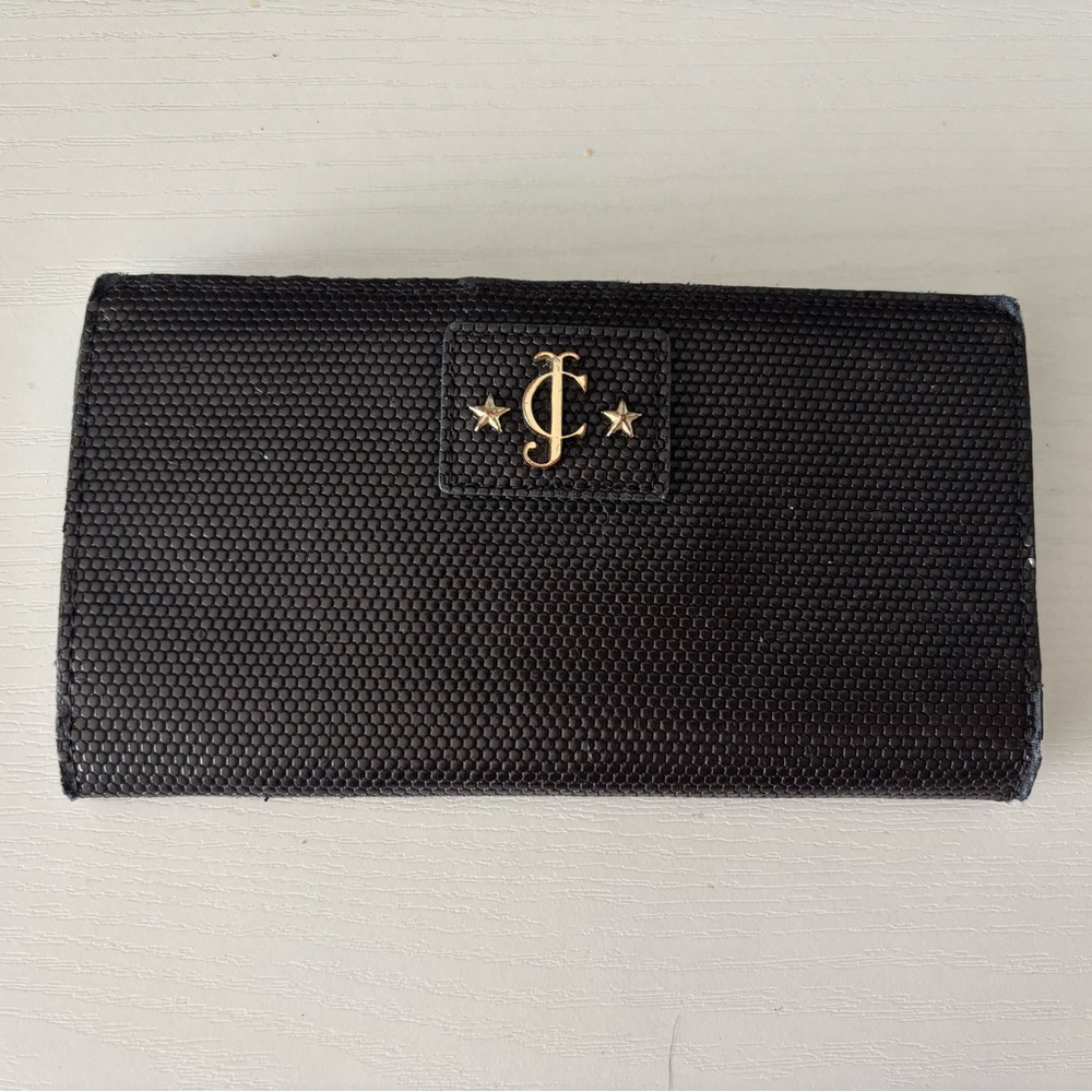Juicy Couture black pebbled wallet